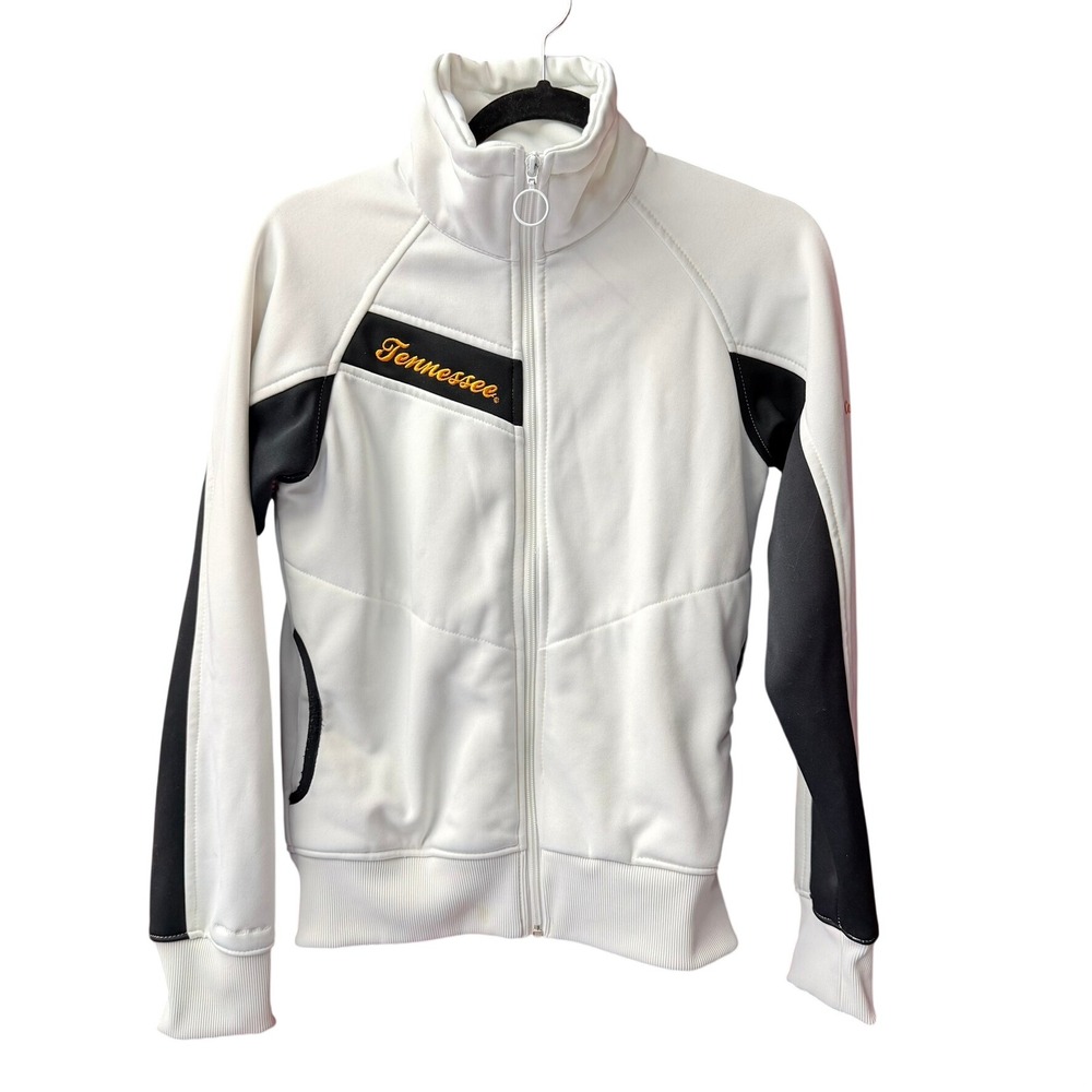 Columbia Tennessee Volunteers Jacket Womens Medium White Full Zip Track UT Vols